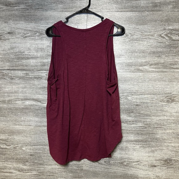 Maurices Womens Plus Sized Tank Top Size 2 Maroon Sleeveless Cotton‎ Rayon - Picture 2 of 4
